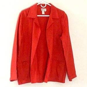 ColdWater Creek, Woman’s Linen Blazer Pockets Career, Office Casual, Fall Jacket